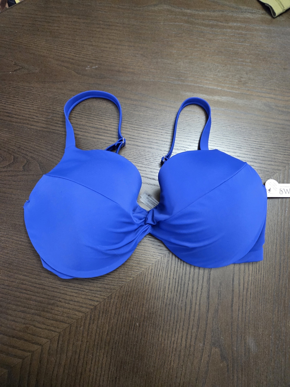 Victoria's Secret Royal Blue Underwire Bikini Top Size 38DD New